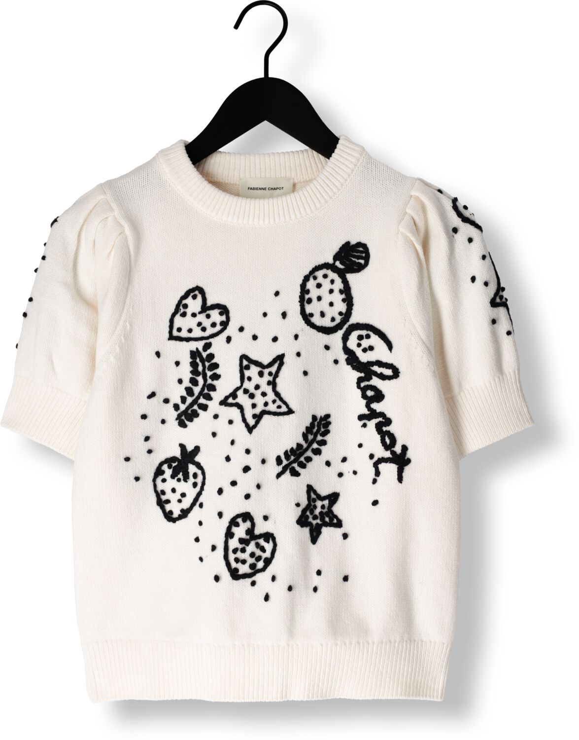 FABIENNE CHAPOT Dames Truien & Vesten Edo Short Sleeve Pullover Wit