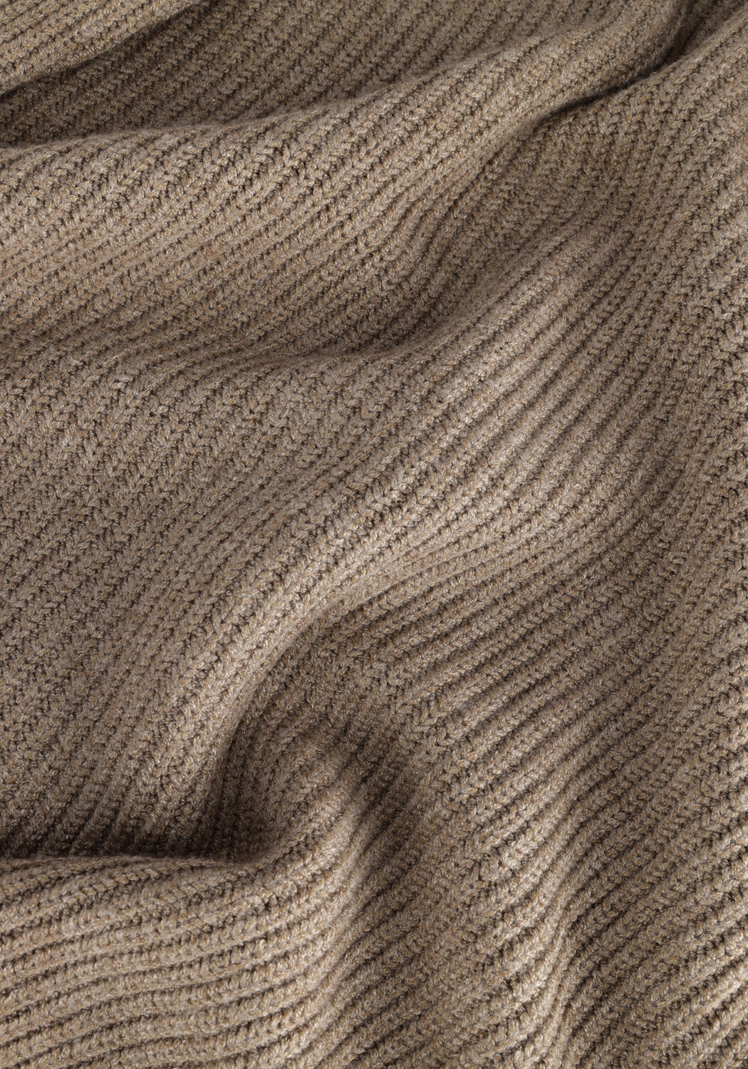 Bruine OBJECT Trui MALENA L/S RUFFLE PULLOVER - large