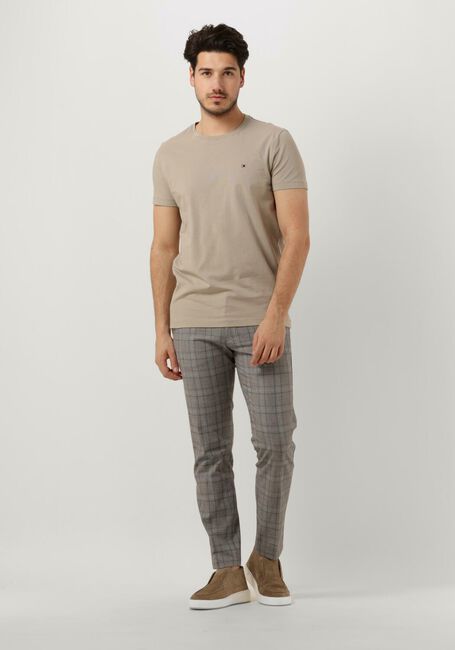 Beige TOMMY HILFIGER T-shirt STRETCH EXTRA SLIM FIT TEE - large