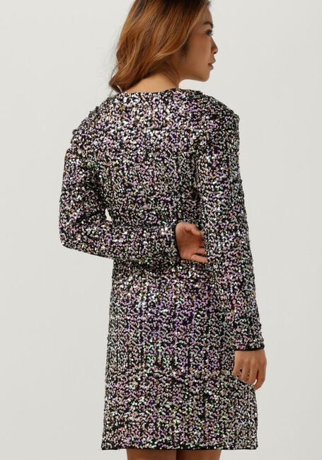 Paarse Y.A.S. Mini jurk YASMULTISEQ LS WRAP DRESS - large