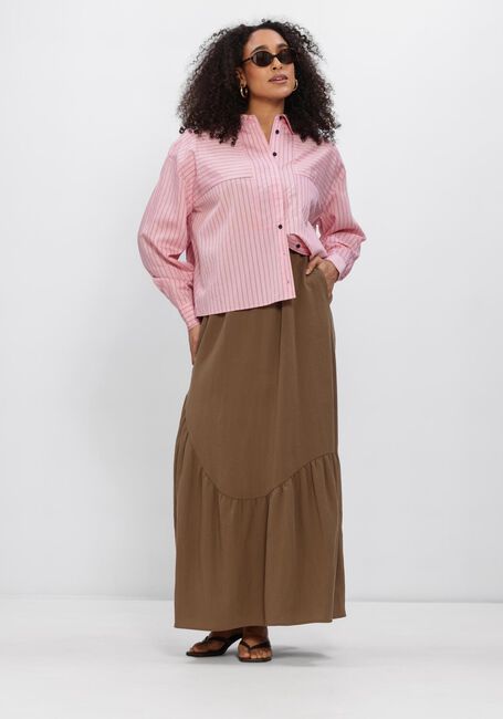 Roze ANOTHER LABEL Blouses ALCHERREE FINE STRIPE SHIRT L/S - large