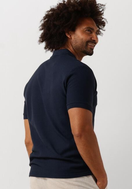 Donkerblauwe SELECTED HOMME T-shirt SLHMAURICE STRUCTURE SS POLO - large