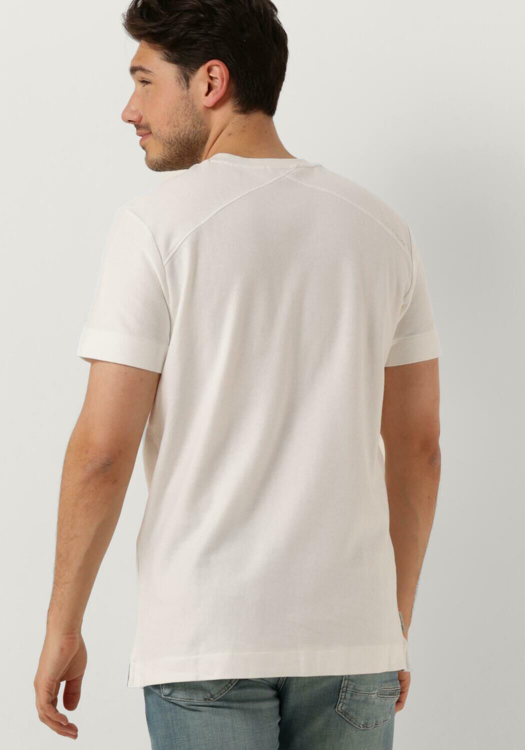 CAST IRON Heren Polo's & T-shirts Short Sleeve R-neck Regular Fit Twill Lichtgrijs
