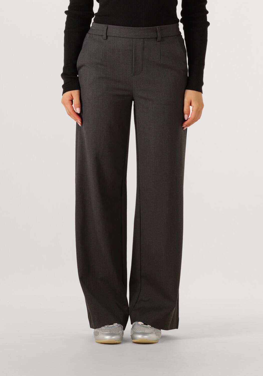 OBJECT Dames Broeken Objlisa Wide Pant Grijs