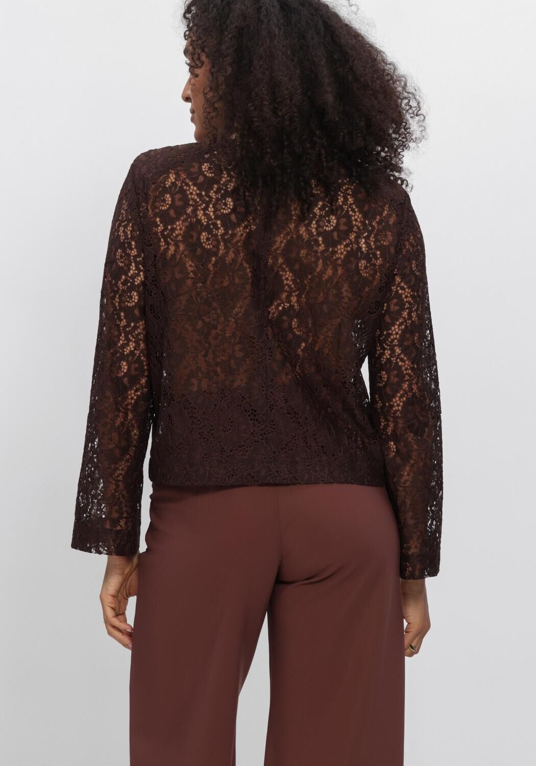 Bruine STUDIO ANNELOES Top Amaya lace top - large