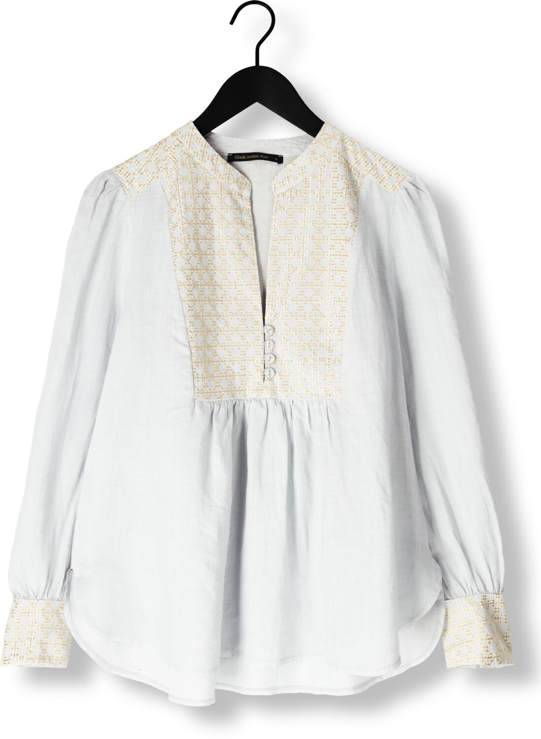 GREEK ARCHAIC KORI Dames Blouses 440645 Lichtblauw