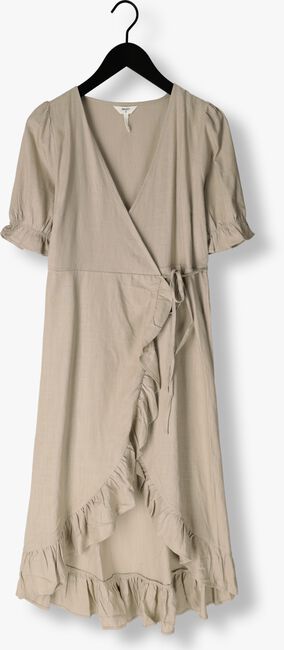 Zand OBJECT Midi jurk OBJAMMIE S/S WRAP LONG DRESS - large