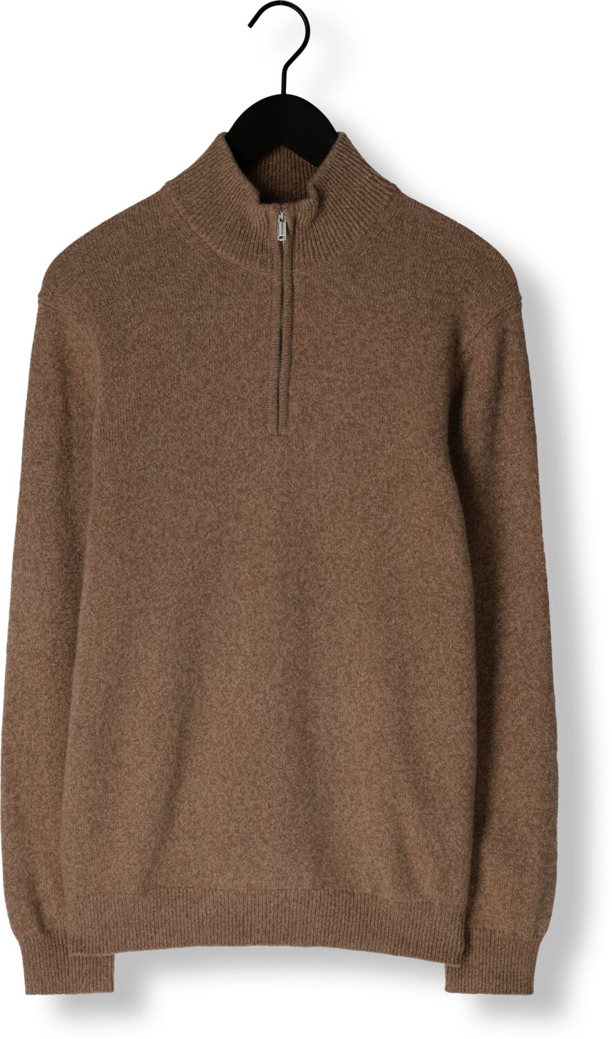 PROFUOMO Heren Truien & Vesten Pullover Half Zip Button Taupe