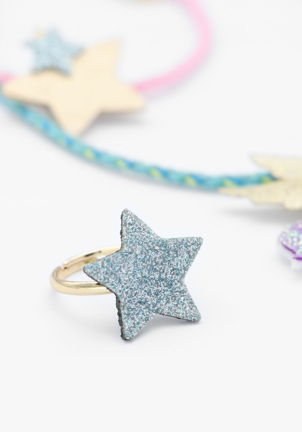 Lichtblauwe Mimi & Lula Sieraad FLYING UNICORN JEWELLERY SET - large