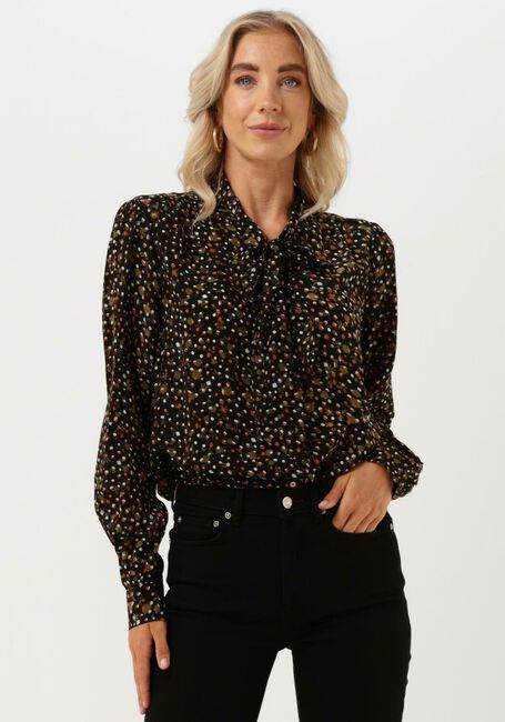 Groene SCOTCH & SODA Blouses DRAPEY SEASONAL SHIRT WITH TIES AT NECK - large