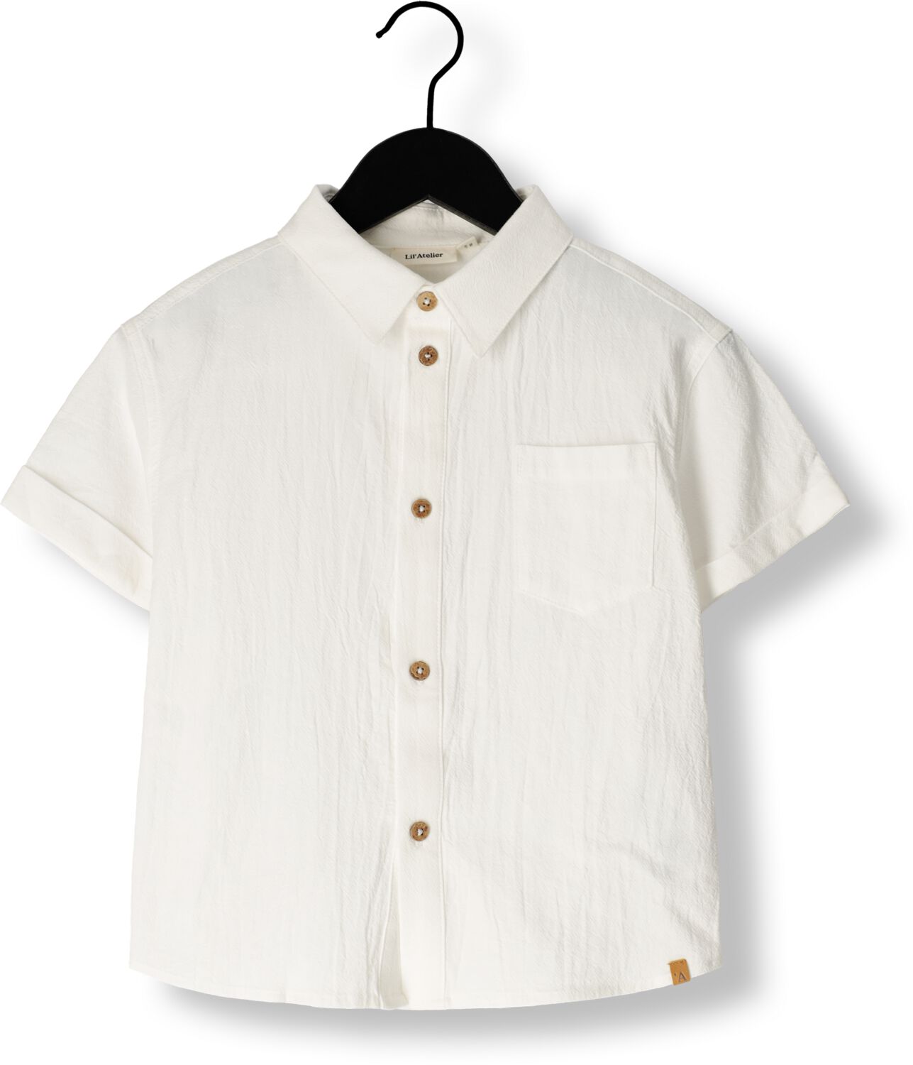 LIL' ATELIER Jongens Polo's & T-shirts Nmmhadam Ss Loose Shirt Wit