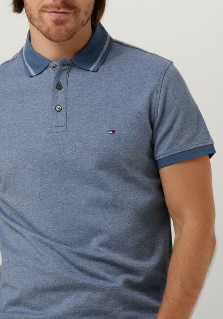 Blauwe TOMMY HILFIGER Polo PRETWIST MOULINE TIPPED POLO - large