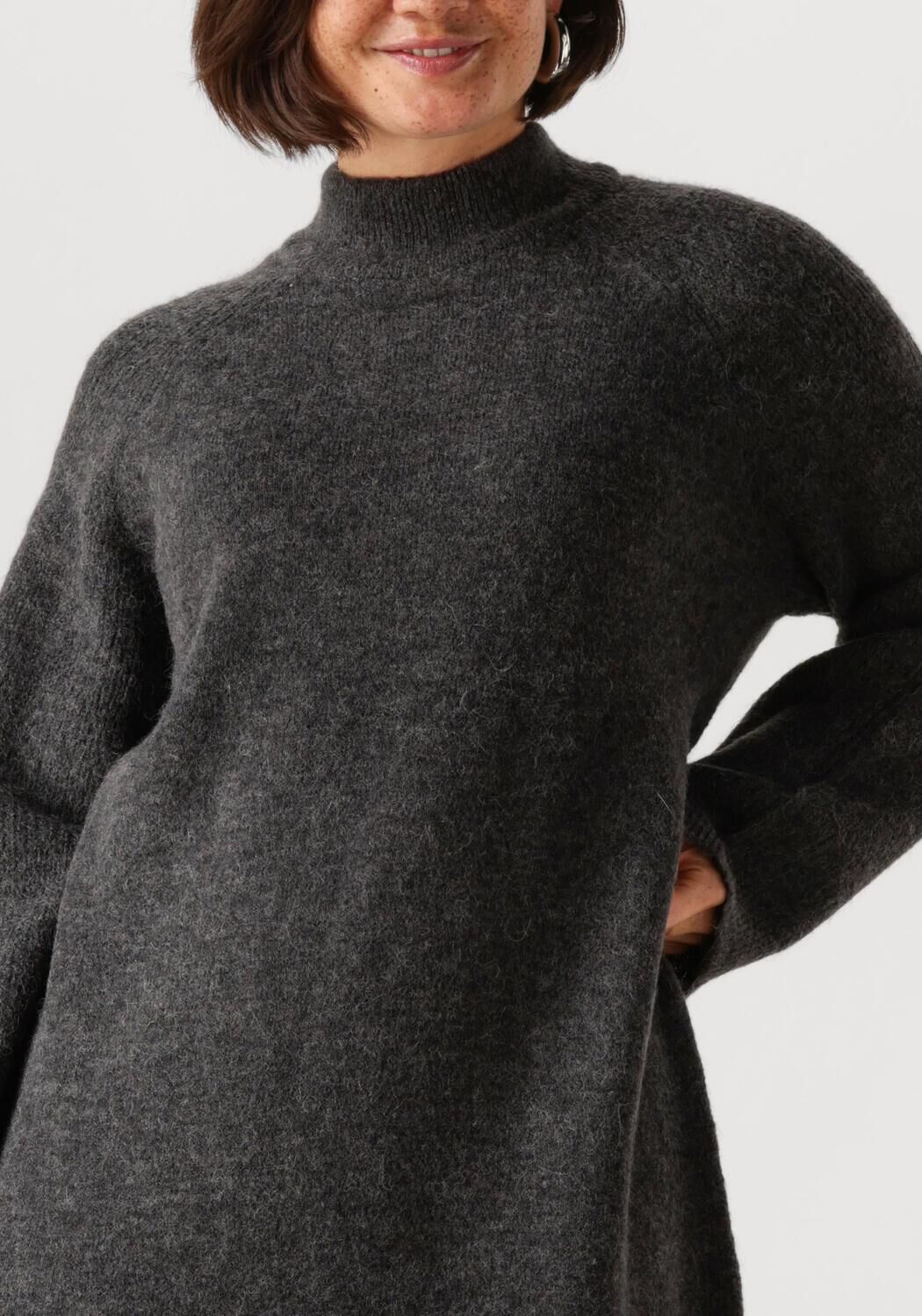 SELECTED FEMME Dames Jurken Slflulu Ls High Neck Knit Dress Zwart
