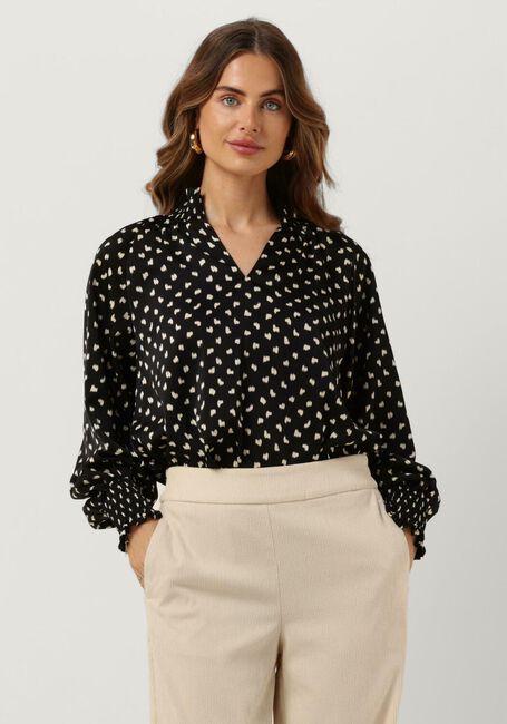 Zwarte NEO NOIR Blouses STONE FADING INK BLOUSE - large