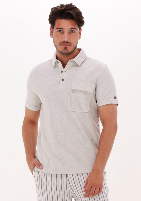 Beige CAST IRON Polo SHORT SLEEVE POLO REGULAR COTTON TWILL - large