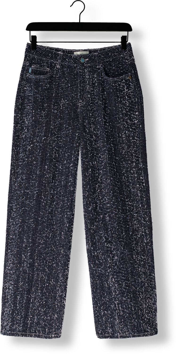 FABIENNE CHAPOT Dames Jeans Thea Wide Leg Tweed Jeans Blauw