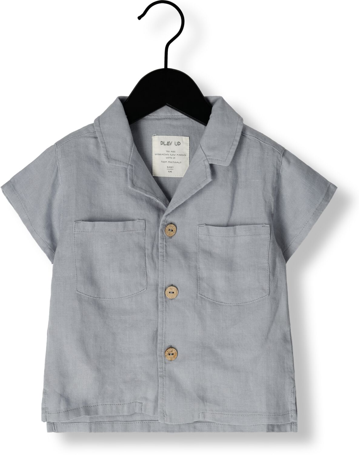 PLAY UP Jongens Overhemden Linen Shirt Blauw-100