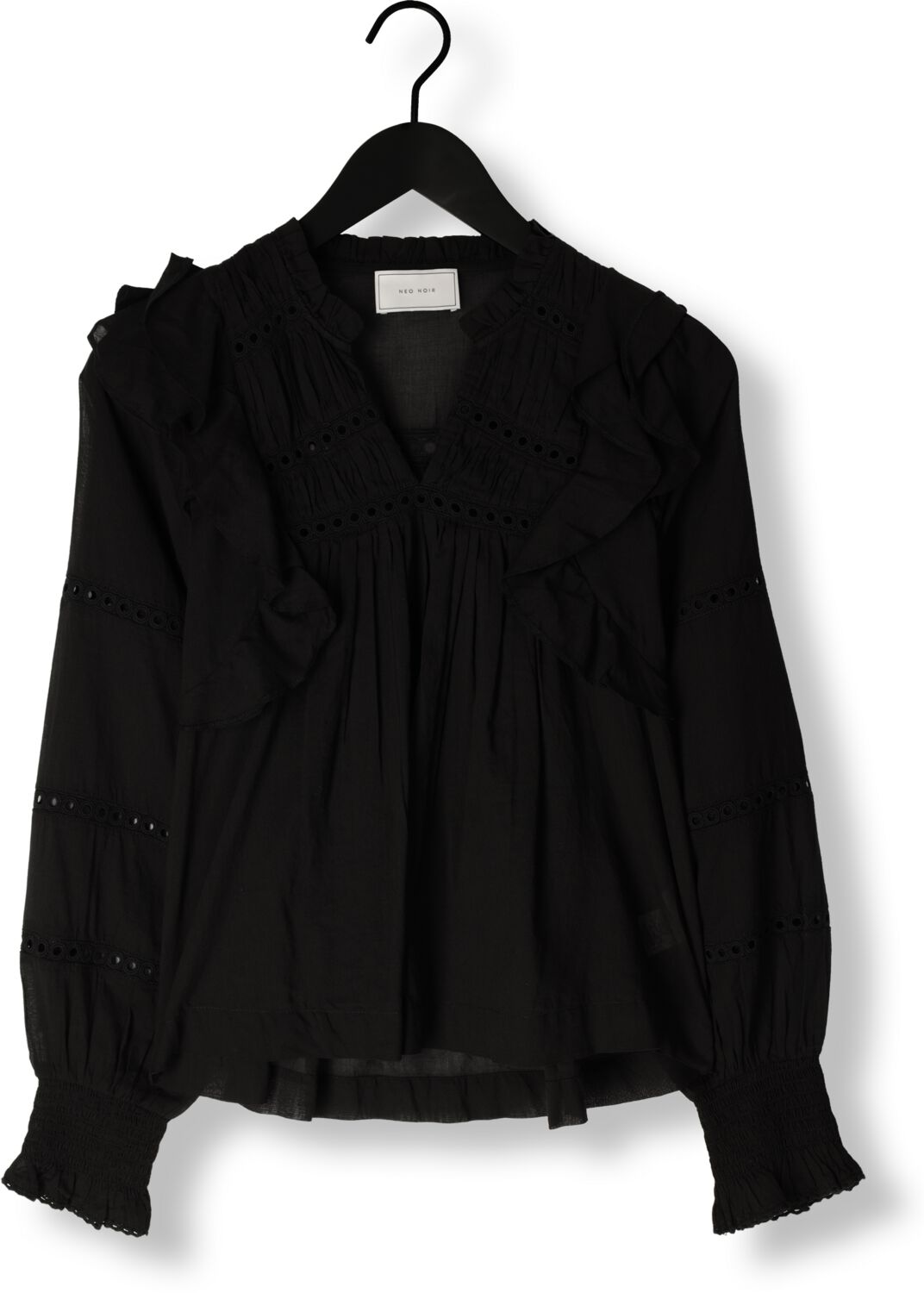 NEO NOIR Dames Blouses Aurika S Voile Blouse Zwart