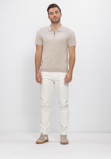 Beige PURE PATH Polo ZIP KNITTED POLO - large