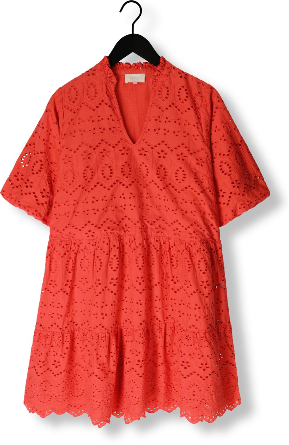 NOTRE-V Dames Jurken Nv-donna Dress Broderie Anglaise Dress Koraal