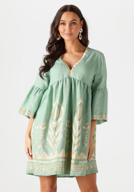 Groene GREEK ARCHAIC KORI Mini jurk 231114 - large