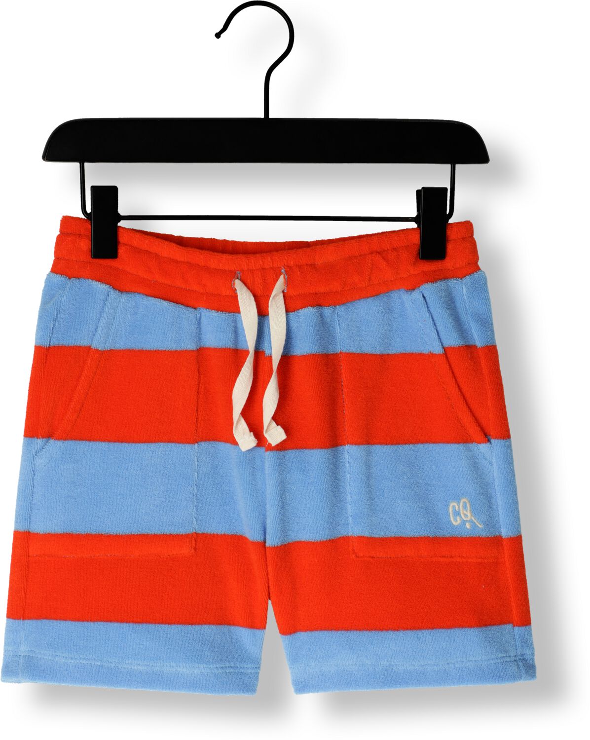 CARLIJNQ Jongens Broeken Stripes Red blue Shorts Loose Fit Blauw