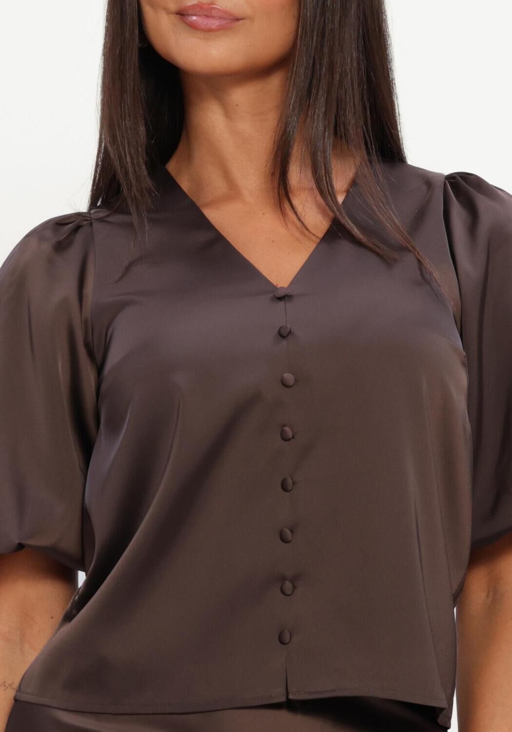 Bruine Y.A.S. Blouses YASPELLA 2/4 V-NECK TOP - large