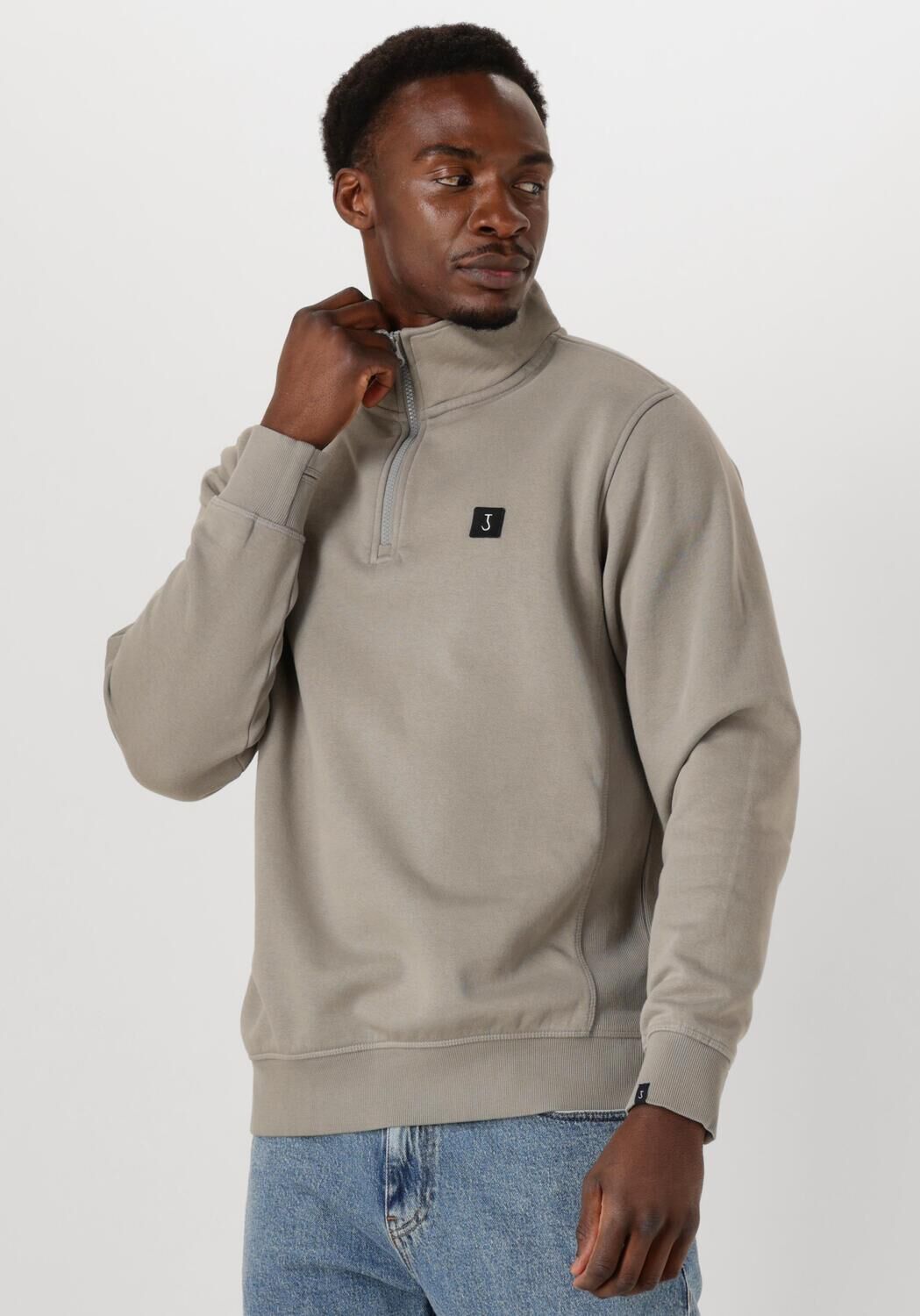 BUTCHER OF BLUE Heren Truien & Vesten Army Half Zip Grijs