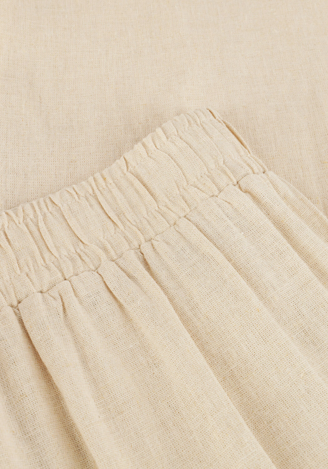 Beige Y.A.S. Pantalon YASFLAXY HW LINEN PANT NOOS - large