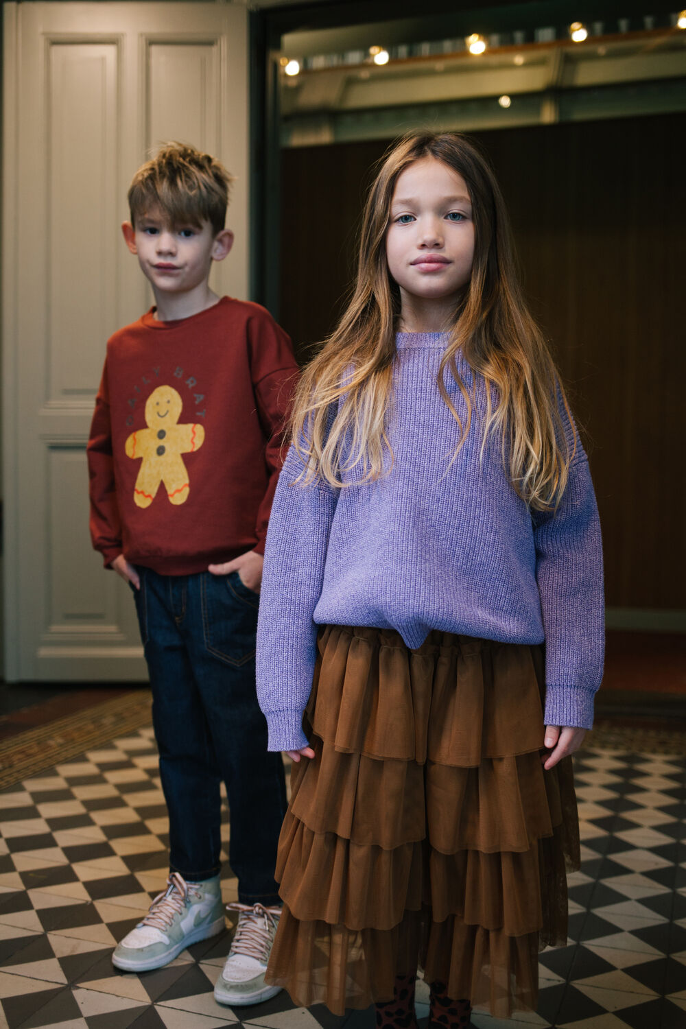 DAILY BRAT Meisjes Truien & Vesten Charlie Knitted Sweater Lilac Paars