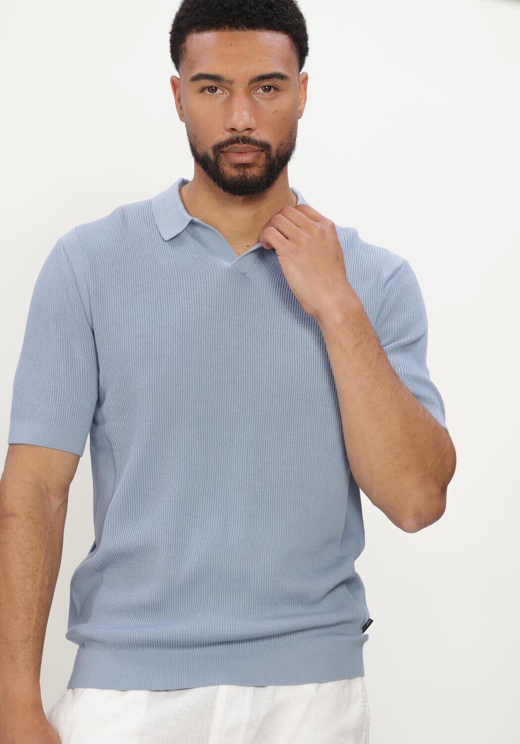 Lichtblauwe SAINT STEVE Polo EVAN-S - large
