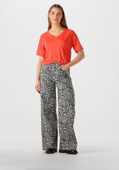 Oranje OBJECT T-shirt OBJANNIE RE S/S V-NECK TOP - large