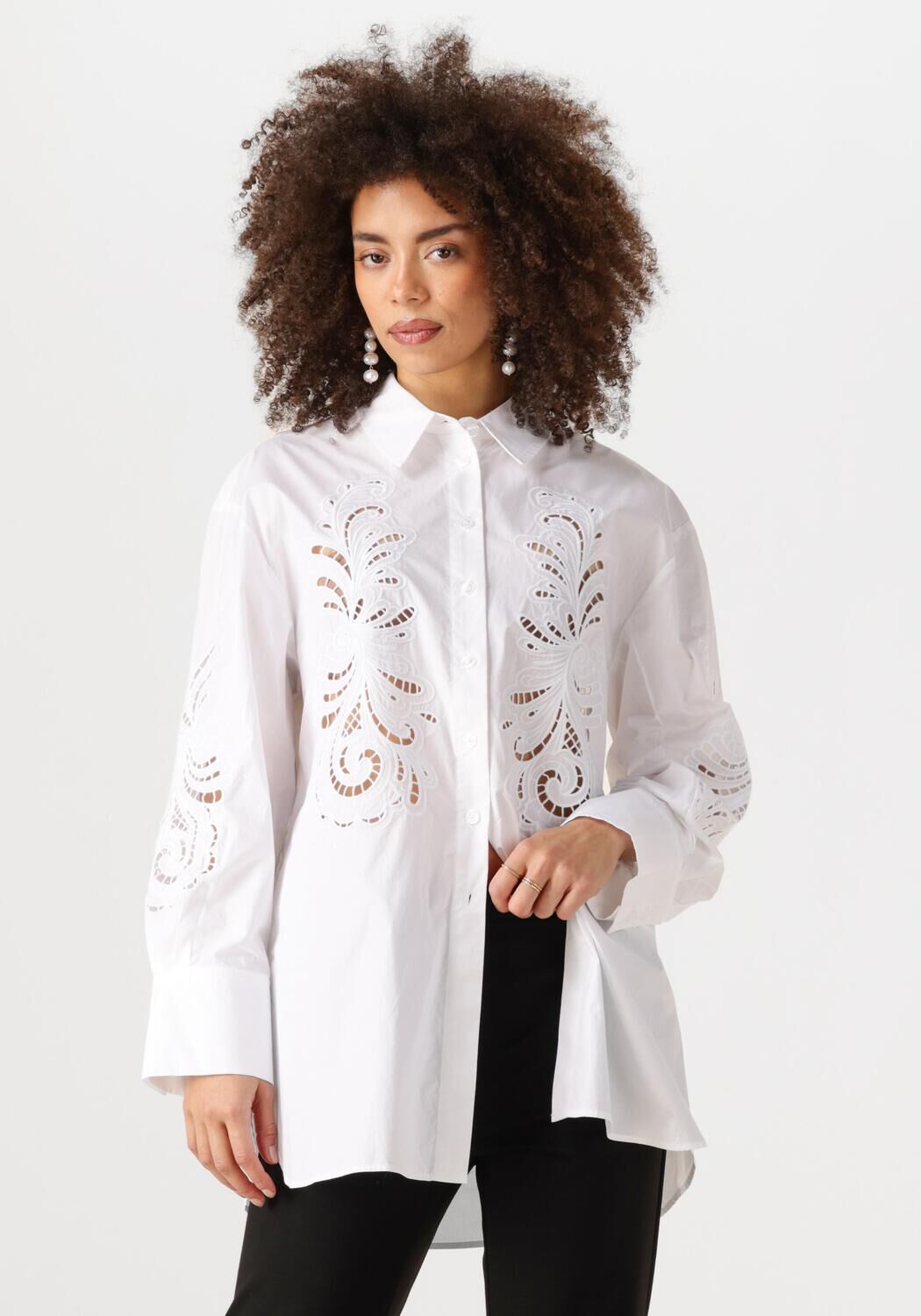 Twinset Witte Katoenen Overhemd Elegant Veelzijdige Stijl White Dames