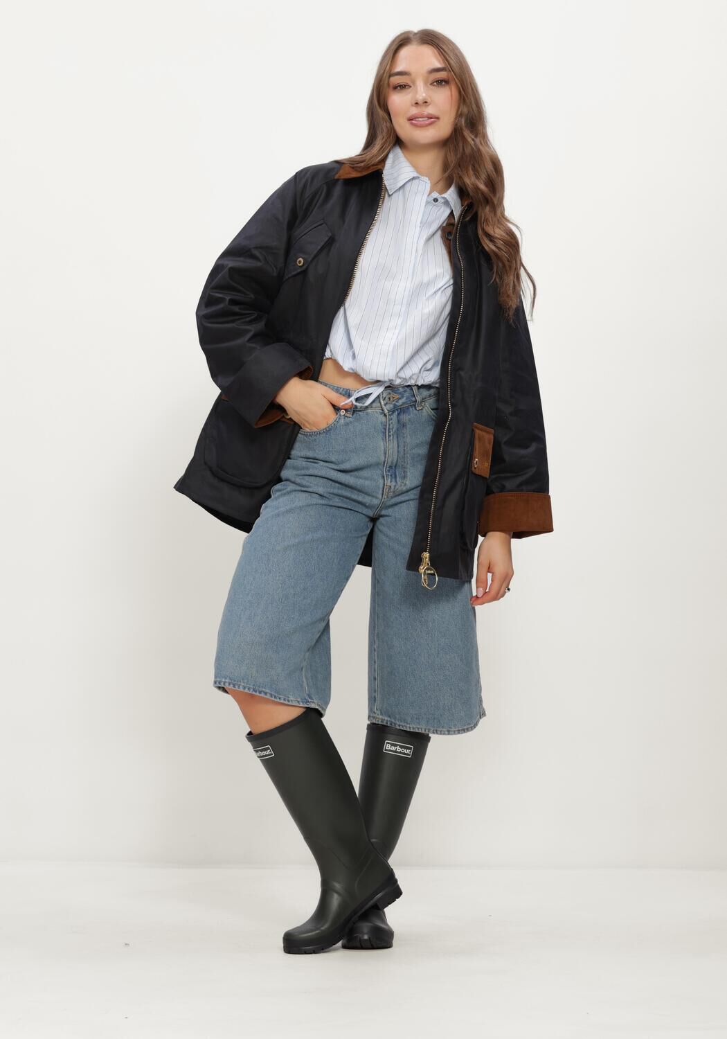 BARBOUR Dames Jassen Treeton Wax Jacket Donkerblauw