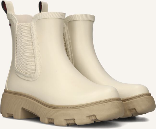 beige tommy hilfiger regenlaarzen rubber flag cleated rainboot