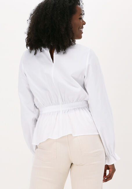 Witte SELECTED FEMME Blouses JOSEFINE LS NECK RUFFLE TOP - large