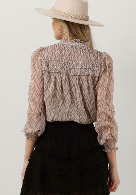 Beige NEO NOIR Blouses RHIA GRAPHIC FIRE BLOUSE - large