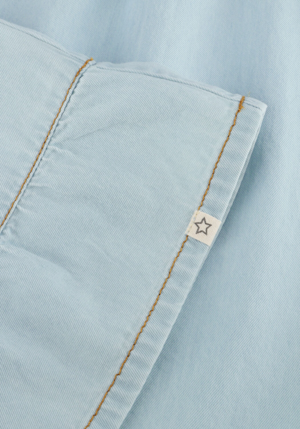 Lichtblauwe YOUR WISHES Mini jurk CHAMBRAY RUFFLE DRESS - large