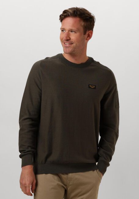 Groene PME LEGEND Trui R-NECK AMERICAN CLASSIC BUCKLEY KNIT - large
