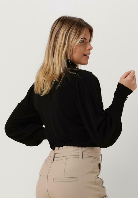 Zwarte SUMMUM Coltrui PULLOVER PUFFY SLEEVES CIRCULAR KNIT - large