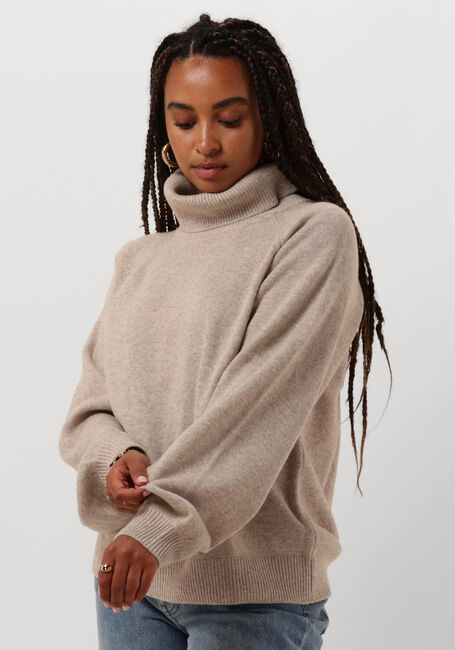 Beige GESTUZ Coltrui MANZIGZ WOOL ROLLNECK - large