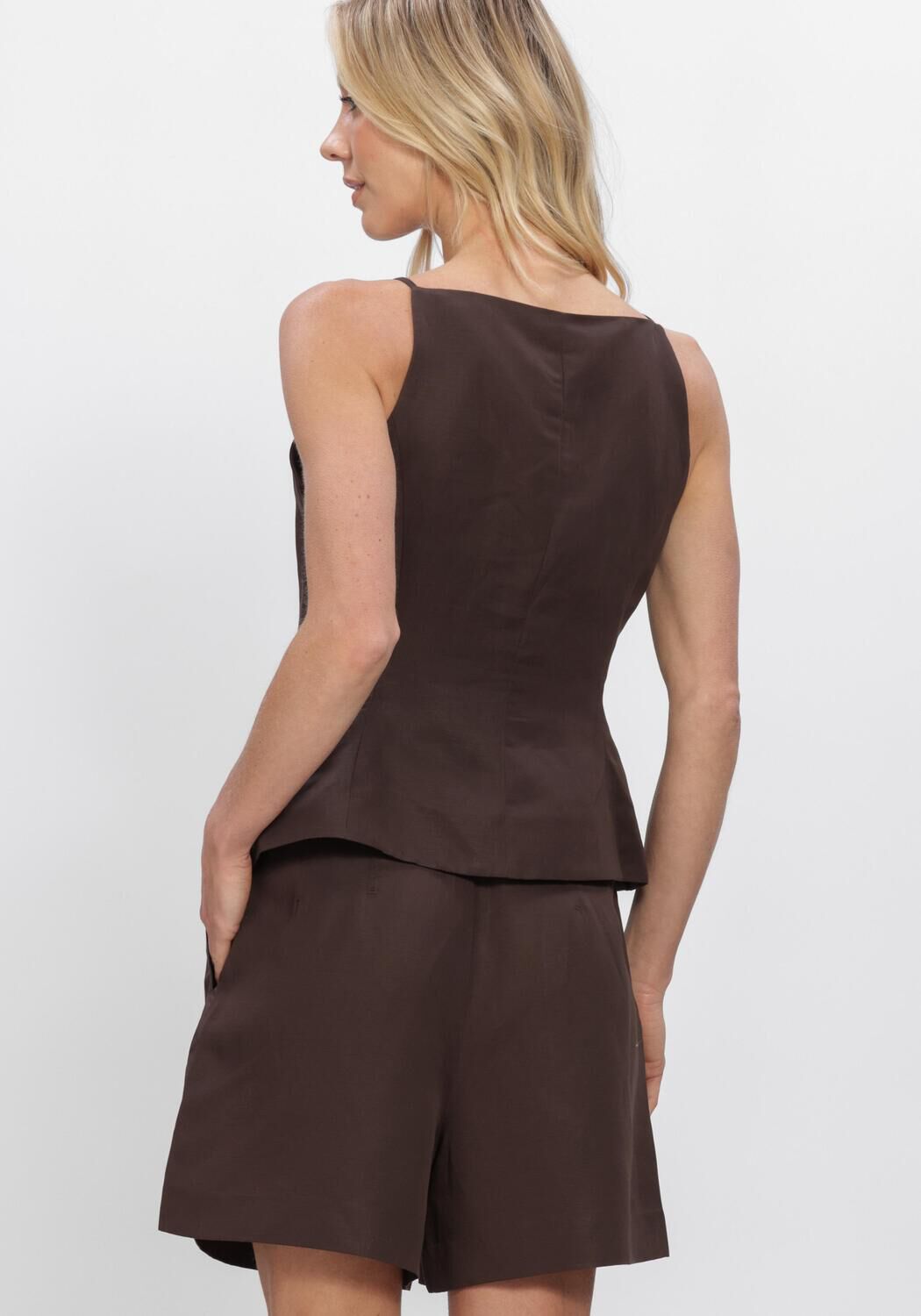 Bruine COPENHAGEN MUSE Tops & T-shirts CMCOLLEEN-WAISTCOAT - large