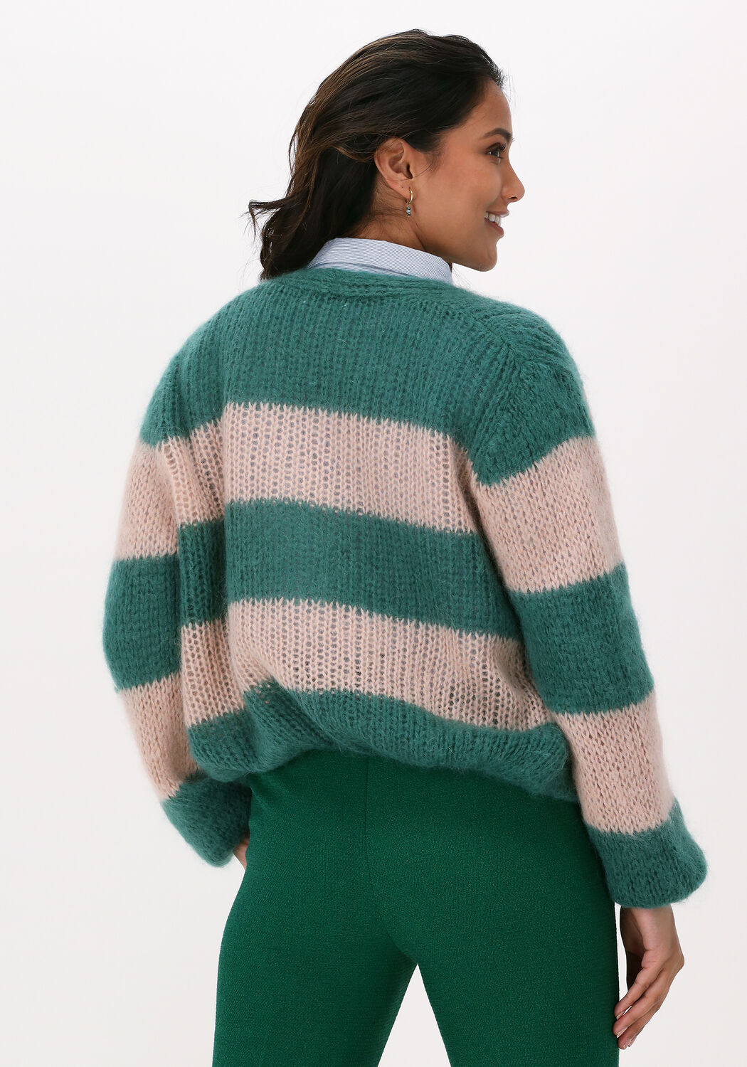 roze by bar vest ava stripe cardigan