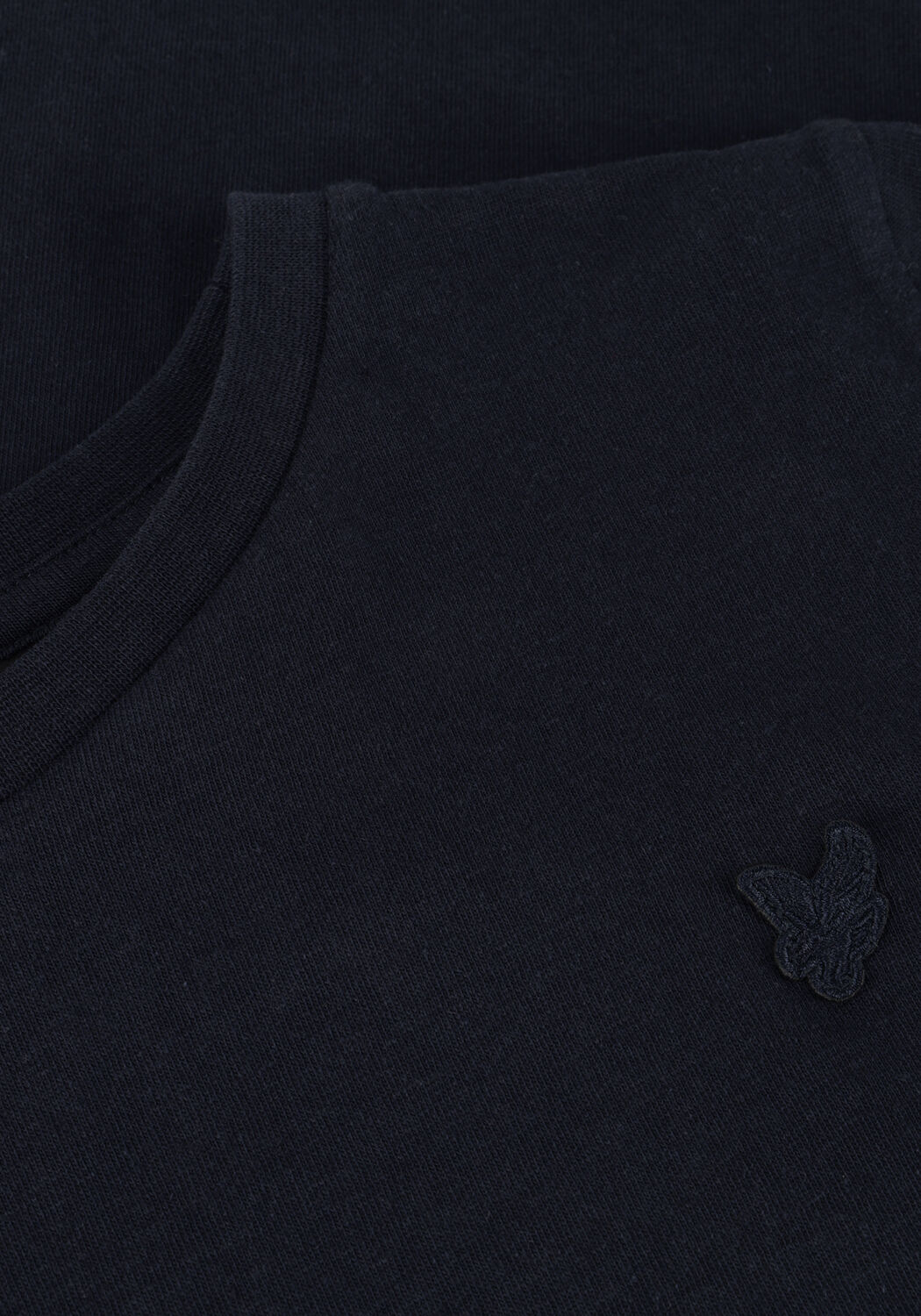 Donkerblauwe LYLE & SCOTT T-shirt LINEN POLO SHIRT - large