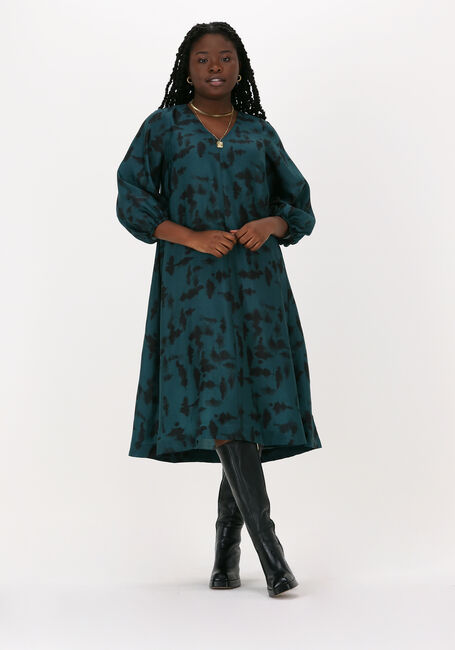 Groene JUST FEMALE Midi jurk FALLOW DRESS - large