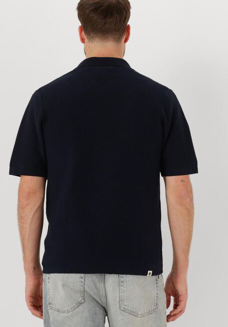 Donkerblauwe ANERKJENDT Polo AKSVEND S/S KNIT SHIRT - large