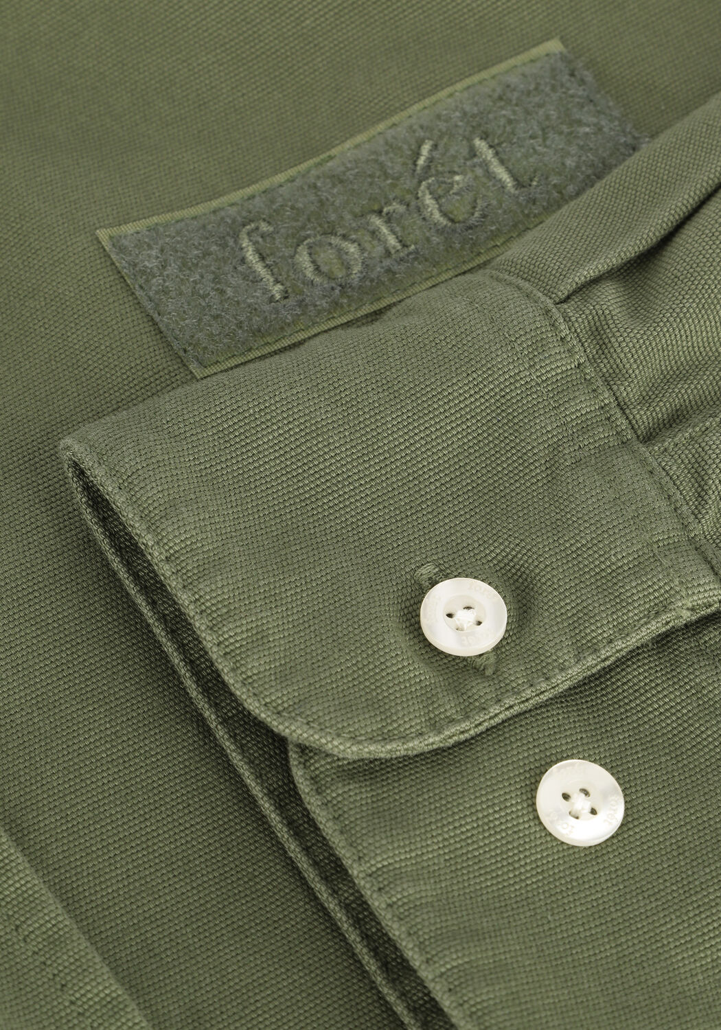 Donkergroene FOR&Eacute;T Overshirt BEAR - large