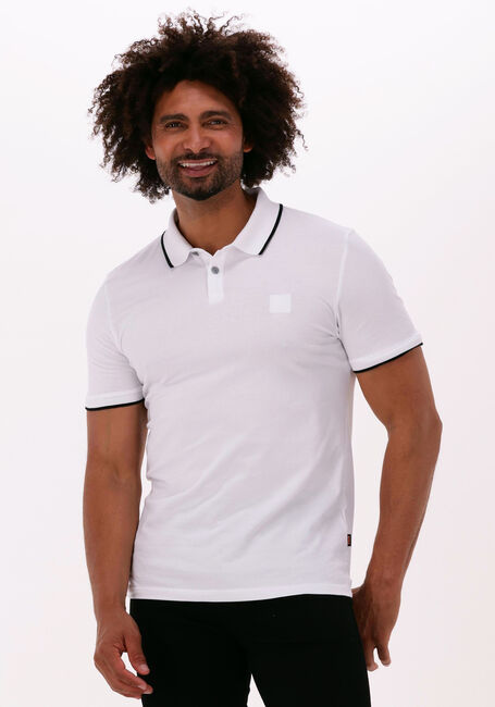 Witte BOSS ORANGE Polo PASSERTIP - large