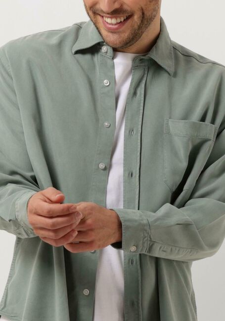 Groene WOODBIRD Casual overhemd WBYUZO TENCEL SHIRT - large