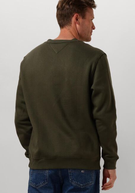 Donkergroene TOMMY JEANS Trui TJM REG S FLAG CREW - large
